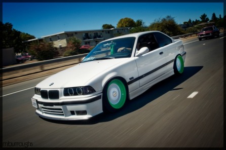 If a slammed E36 isn't bad ass enough check it out on these sexy BBS RS's